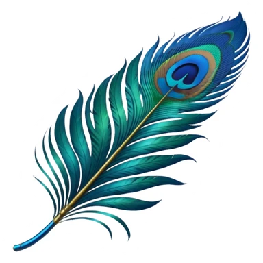 create a single peacock feather emoji sticker