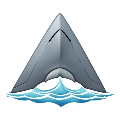 A shark fin sticker