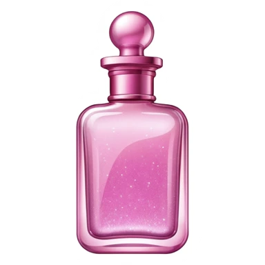 glitter pink fragance bottle sticker