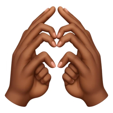 two hands forming a heart, brown sticker