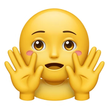 Emoji with hands joined and some what crying  sticker