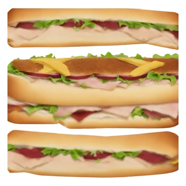 Turkey sandwich on a roll sticker