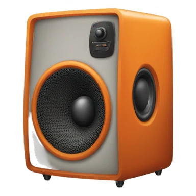 orange loudspeaker sticker