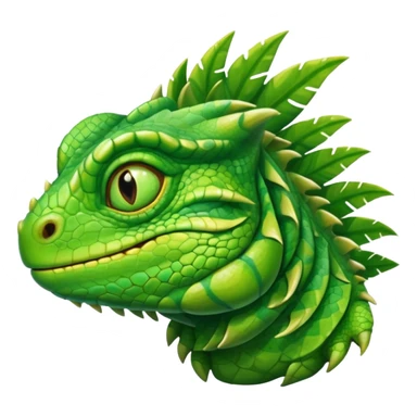 iguana's face dizzy with the eyes that have like swirls sticker