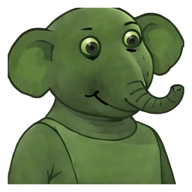 Elefant ballett maske im Gesicht  sticker