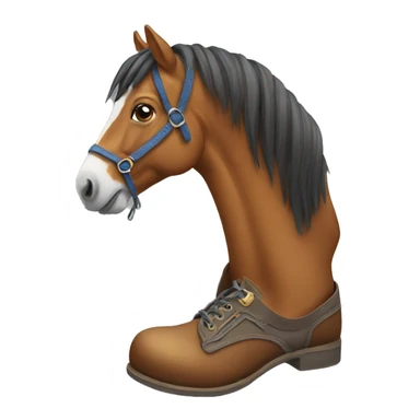 Horse with shoes sticker