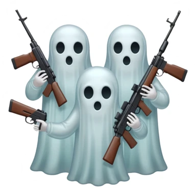 Fantasmas con un fusil sticker