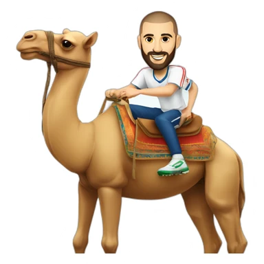 Karim benzema on a camel sticker