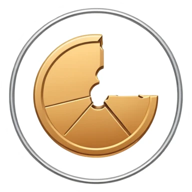 Minimal line-art icon of a small broken coin or downward arrow inside a circle, clean modern style, simple outlines, no background, transparent, represents “losses / setbacks sticker