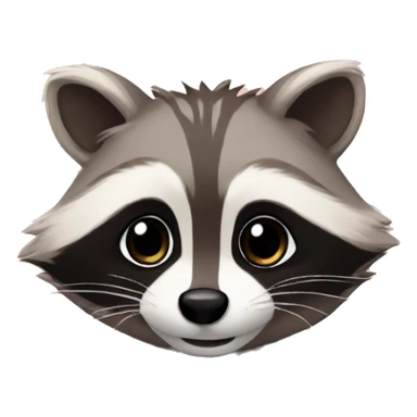 Raccoon in love with flowers sticker