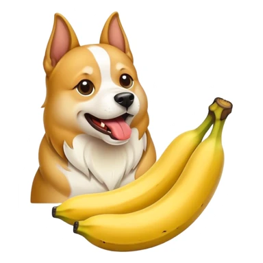 Dog eaten banana sticker