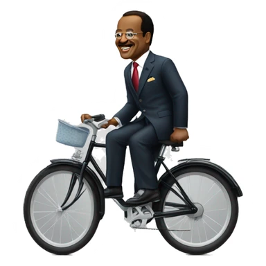 Paul Biya sur un vélo  sticker