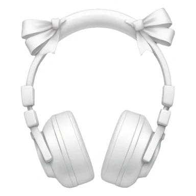 all white headphones with bows sticker