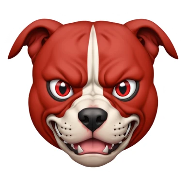 super scary pitbull with sharingan sticker