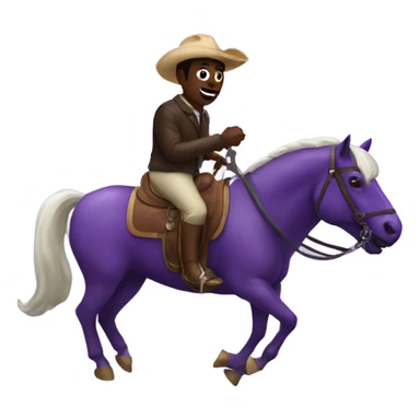 Diddy with an eggplant riding a horse sticker