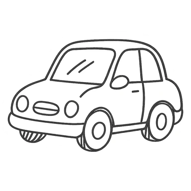 red and blue automobile icon sticker