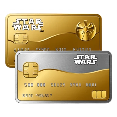 Star wars credits currency like a card sticker