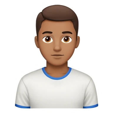 athletic brown young man with a casual shirt sticker