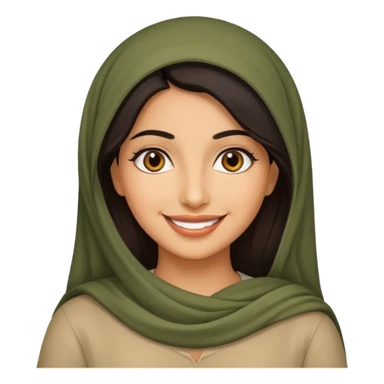 Tête jolie femme emoji arabe Réal sticker