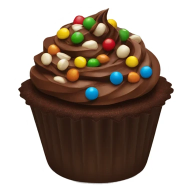 Chocolate cupcake and M&M sticker