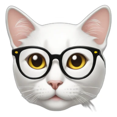 Cat in fashionable glasses sticker
