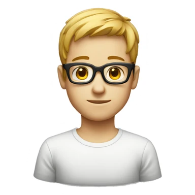 Square specs boy sticker