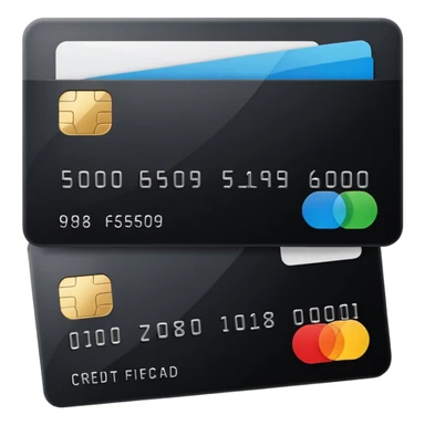 black credit card, no text, no numbers sticker