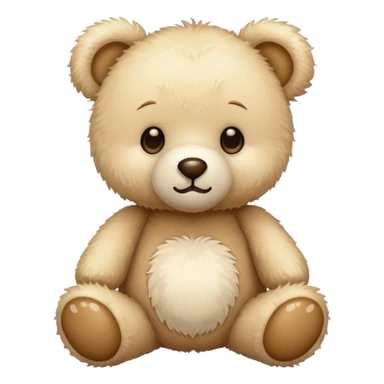 Cream colored teddy bear  sticker