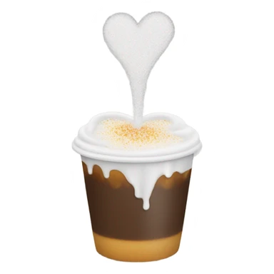 salting a heart over a cup of iced americano sticker