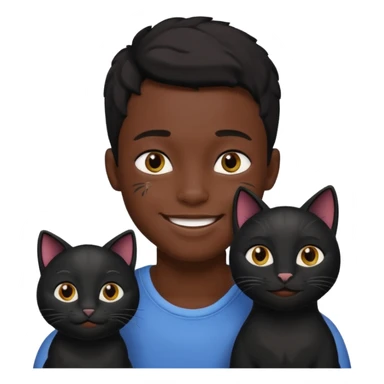Gatita negra con un chico negro sticker