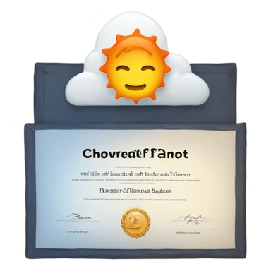 Cloudflare Icon with a certificate in front of it sticker