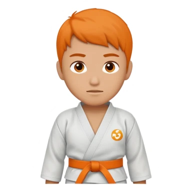 Judokas ceinture orange sticker