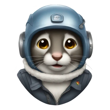 un raton laveur en aviateur sticker