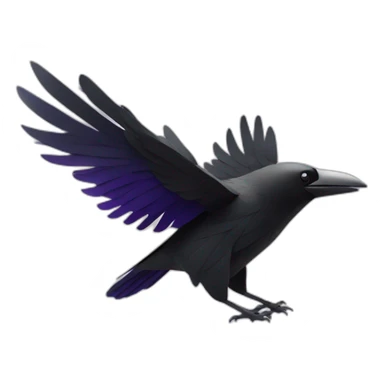 A raven in flight, crafted from intersecting lines and angles, reflecting a digital, tech-forward concept sticker