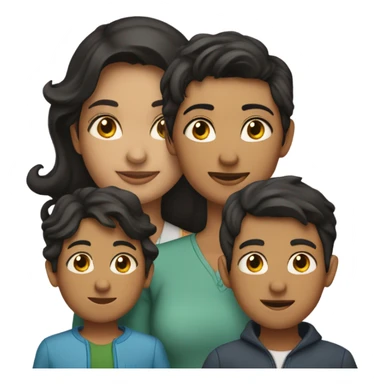 Indian mom, Iranian mom, and their 3 sons sticker