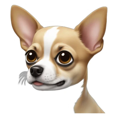 chihuahua black and white snout black sticker