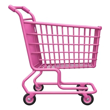 Aesthetic pink shopping cart sticker