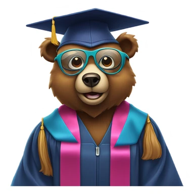 The Kanye west graduation bear sticker