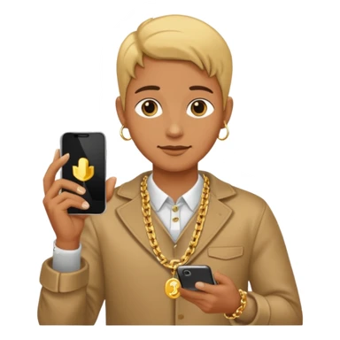 Ninja gold chain on phone sticker