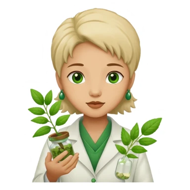 Maomao from Apothecary Diaries emoji holding a medicinal herb sticker
