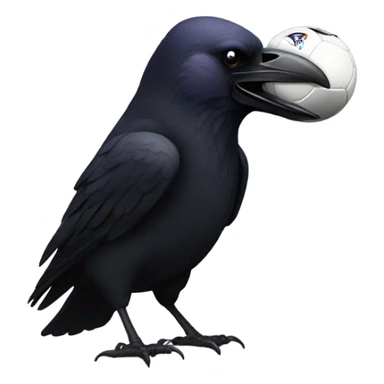Raven with a football  sticker