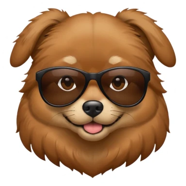 dog with total black sunglasses sticker