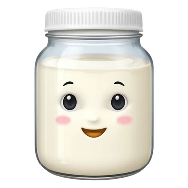 plain yogurt in a jar sticker