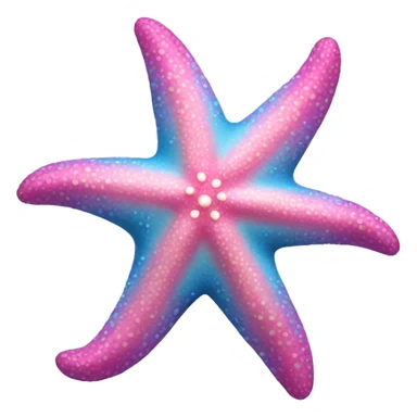 Pink and blue starfish sticker