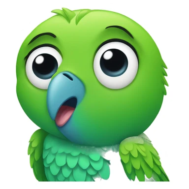 crying parakeet  sticker