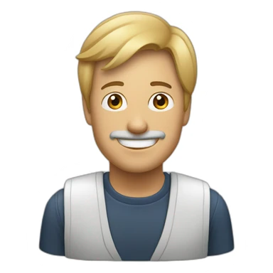 Stev jobs with à Samsung sticker