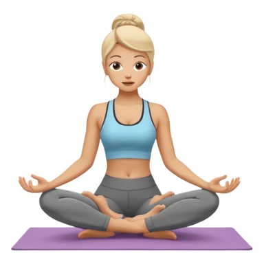 woman burping during yoga practice sticker