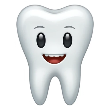 Simple picture of a tooth that is just a black outline  sticker