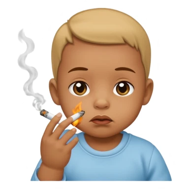 Baby smoking crack sticker