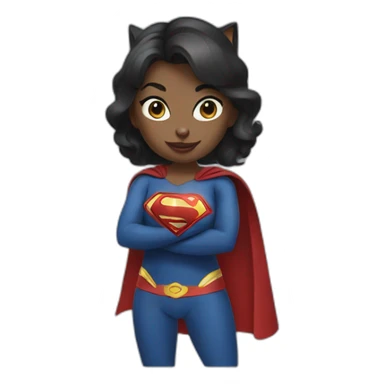 Cat superwoman  sticker